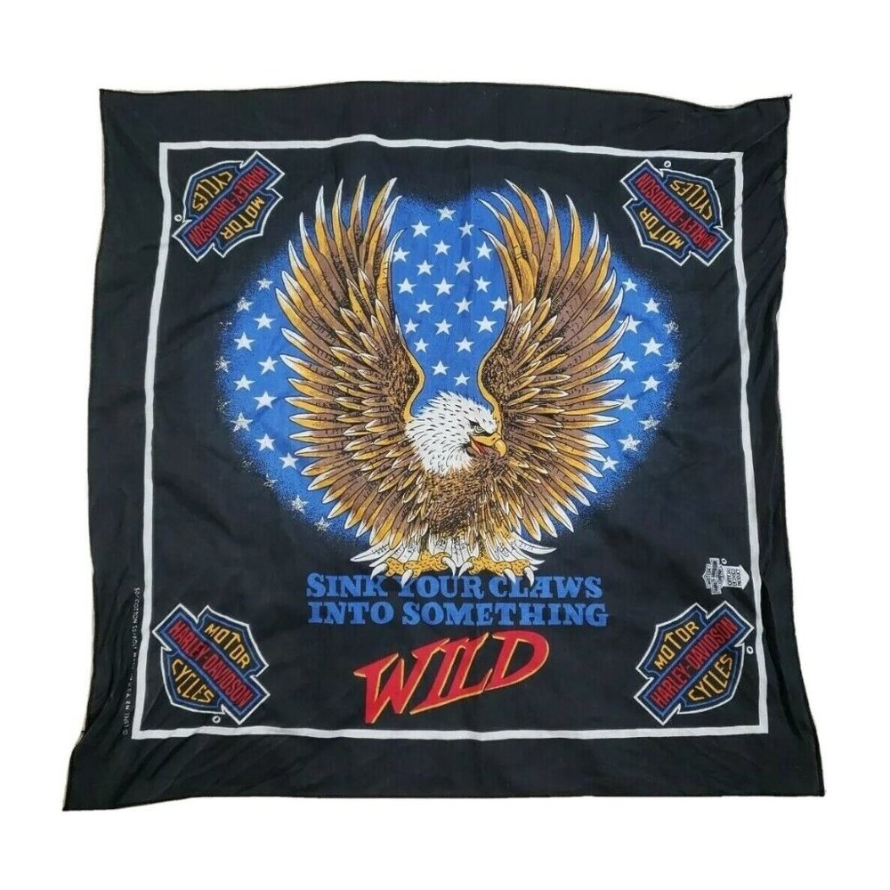 Harley Davidson Bandana The Eagle "Sink Your Claws" WILD Scarf Motorcycle Biker